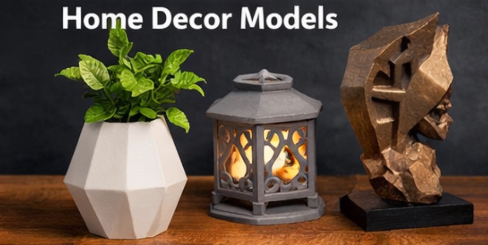home decor 3D printable models 2026 modern vase lantern and sculpture STL files