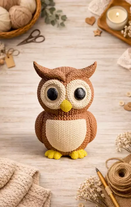 crochet owl 3D print STL model