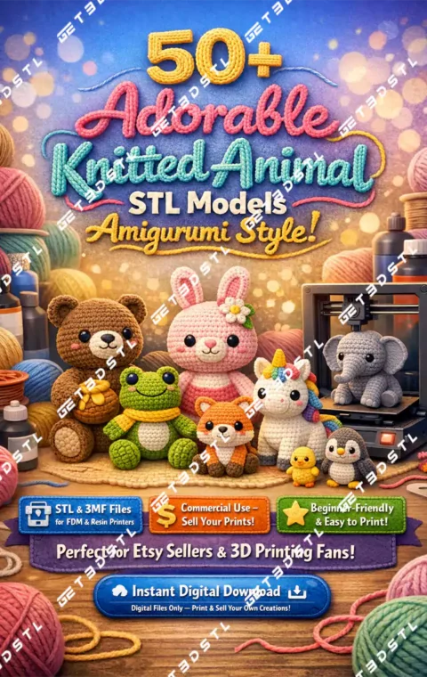 3D knitted animal