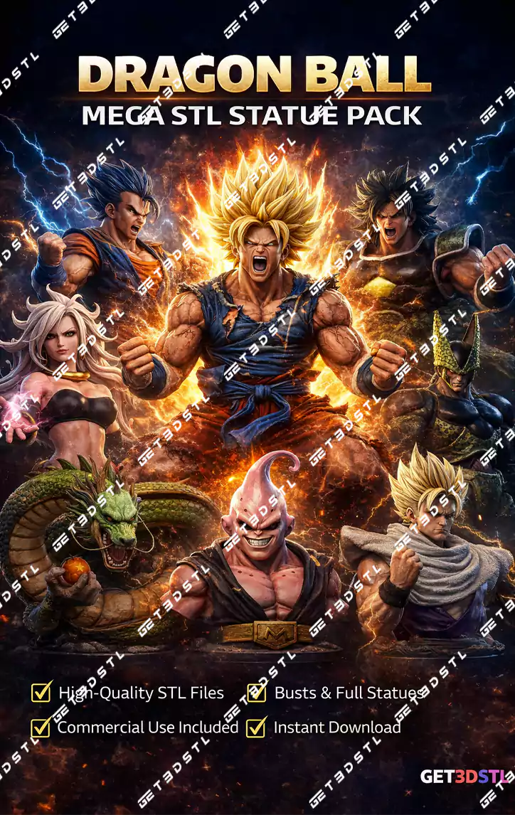 Dragon Ball Z Figure 3D Print Mega Pack