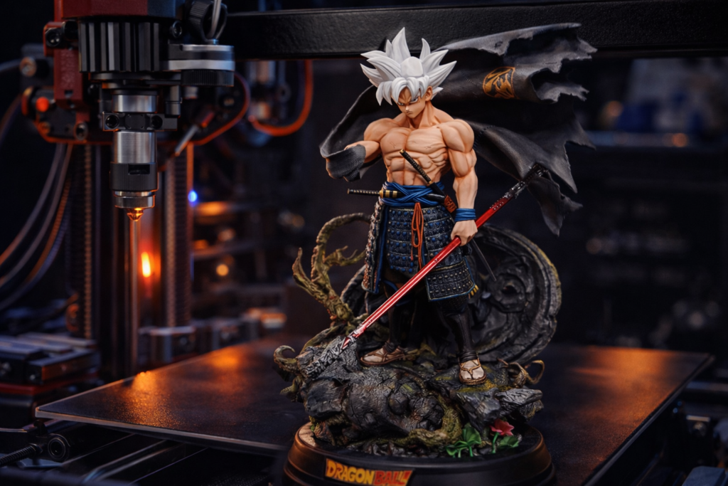 Son Goku anime STL file 3D printed figure from Dragon Ball