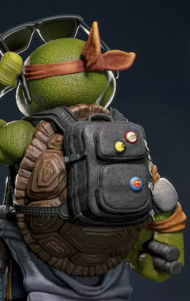 Teenage Mutant Ninja Turtle Michelangelo STL