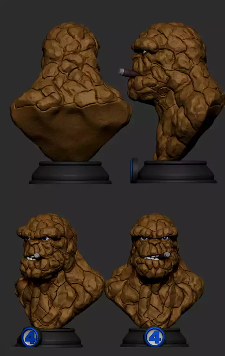 The Things Bust STL horror creature 3D print model