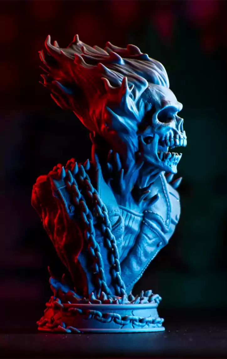Ghost Rider inspired 3D printable bust