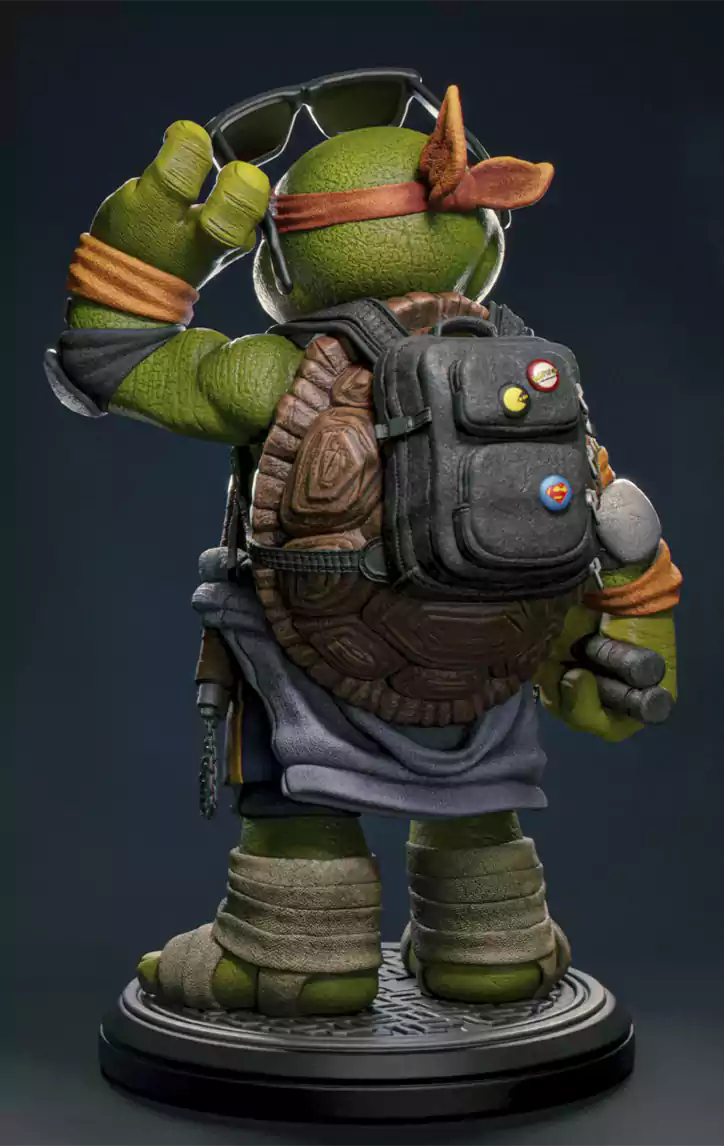 TMNT collectible STL statue for resin printing