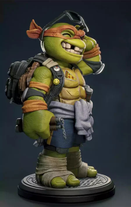 Michelangelo figure STL with detailed textures
