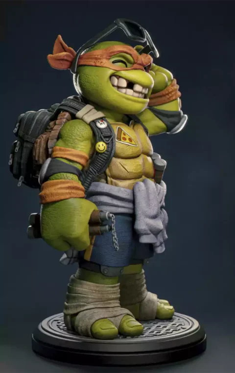 Michelangelo figure STL with detailed textures
