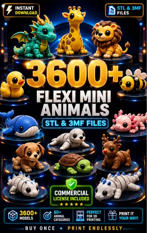 Flexi Mini Animals STL