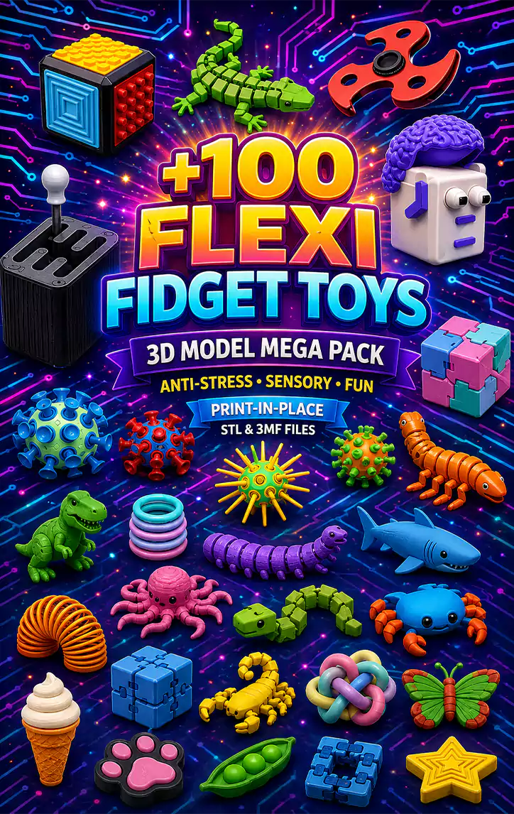Flexi Fidget Toys STL Bundle