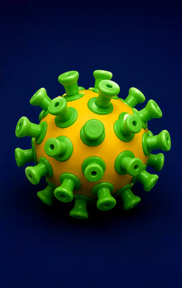 Print-in-place textured sensory ball STL model for stress relief and tactile stimulation.