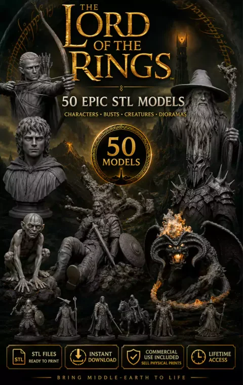 The Lord of the Rings STL Files Bundle